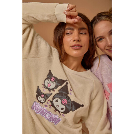 Pijama kuromi fleece Gris