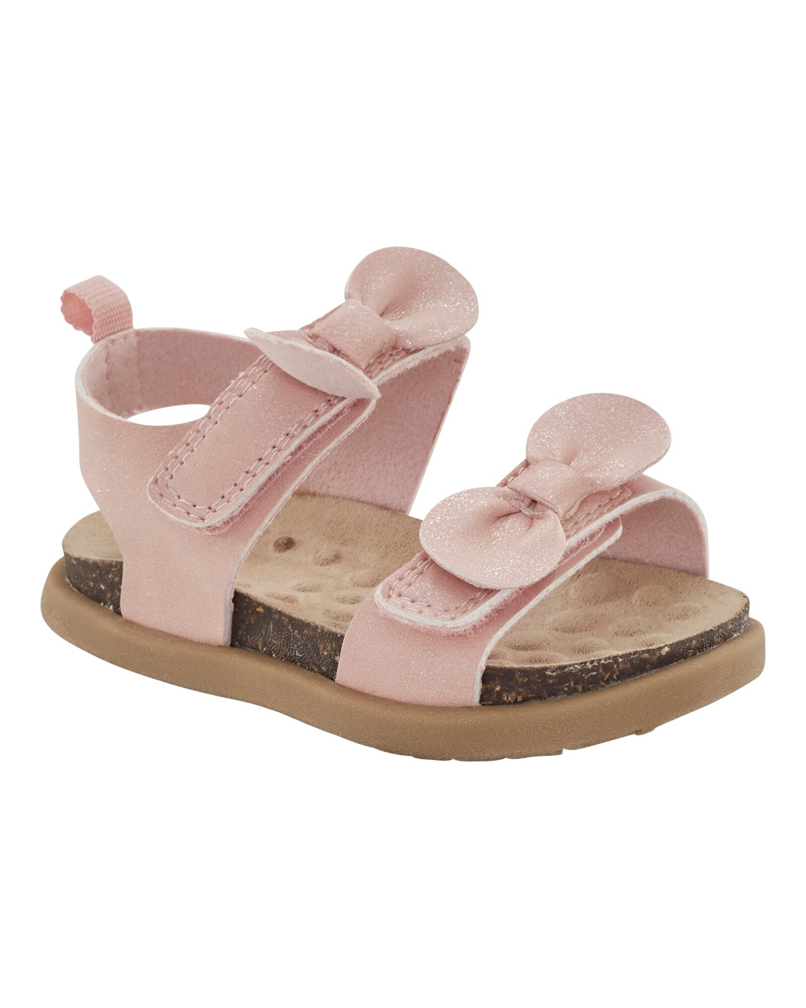 Sandalias con glitter, rosadas Sin color