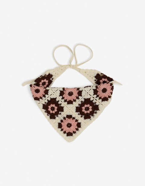 Vinchas Textiles Flores Vincha Bandana Crochet - Combinacion Multicolor
