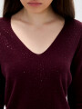 Remera Quelith Cereza Oscuro