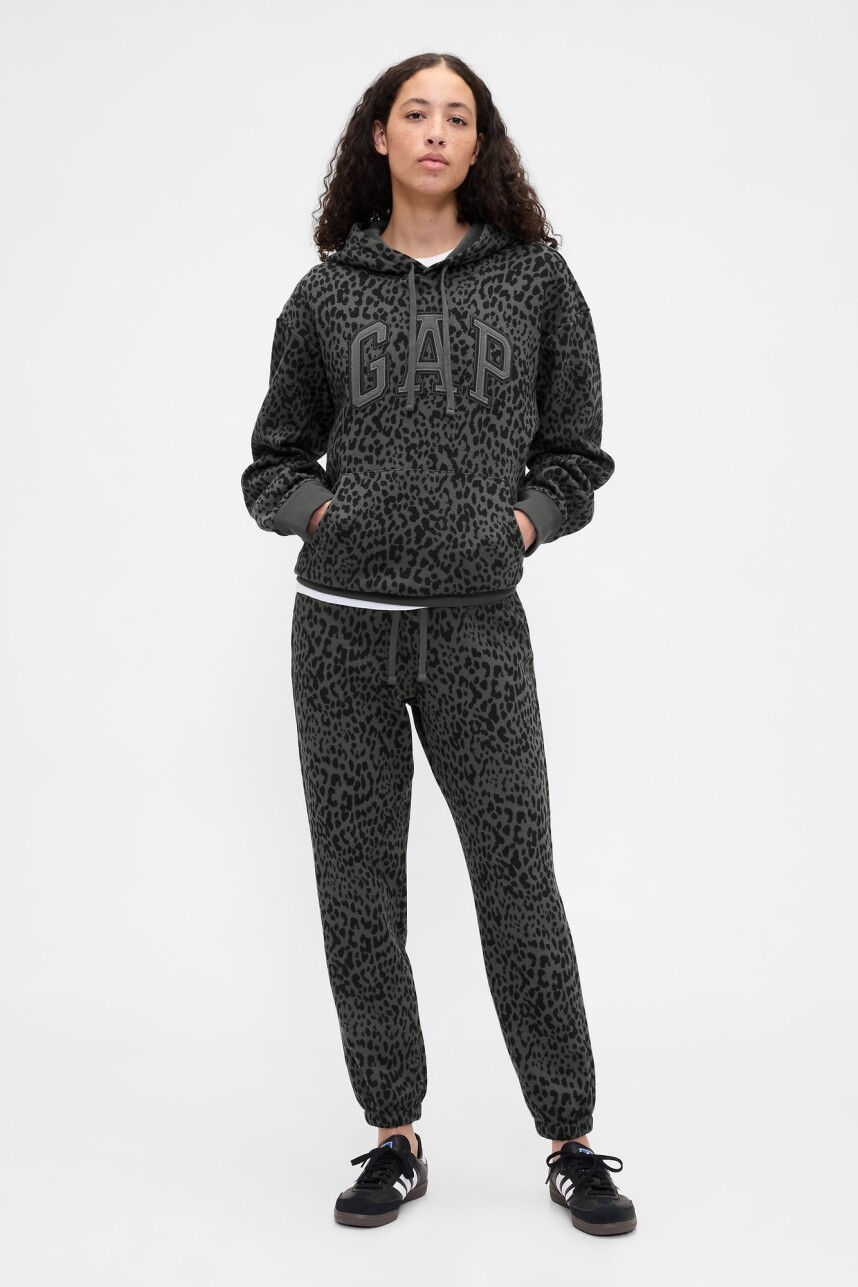 Canguro Logo Gap Mujer Charcoal Leopard