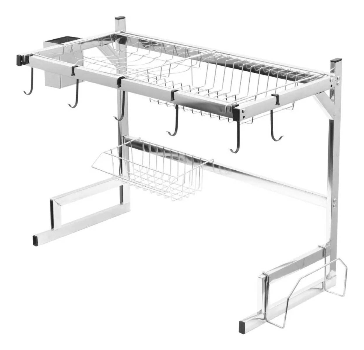 Escurridor Seca Platos Acero Vajilla 2 Pisos 65cm Jalisco - Gris Claro 