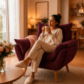 PROMO: Sillón Poltrona Turin 2 unidades Bordó
