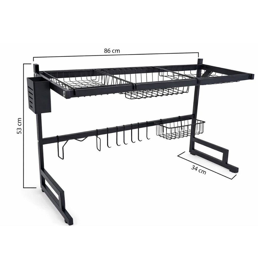 Escurridor para pileta negro mate 86cm Escurridor Para Pileta Negro Mate 86cm