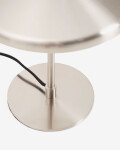 Lámpara de mesa Nuvira de acero cepillado gris claro