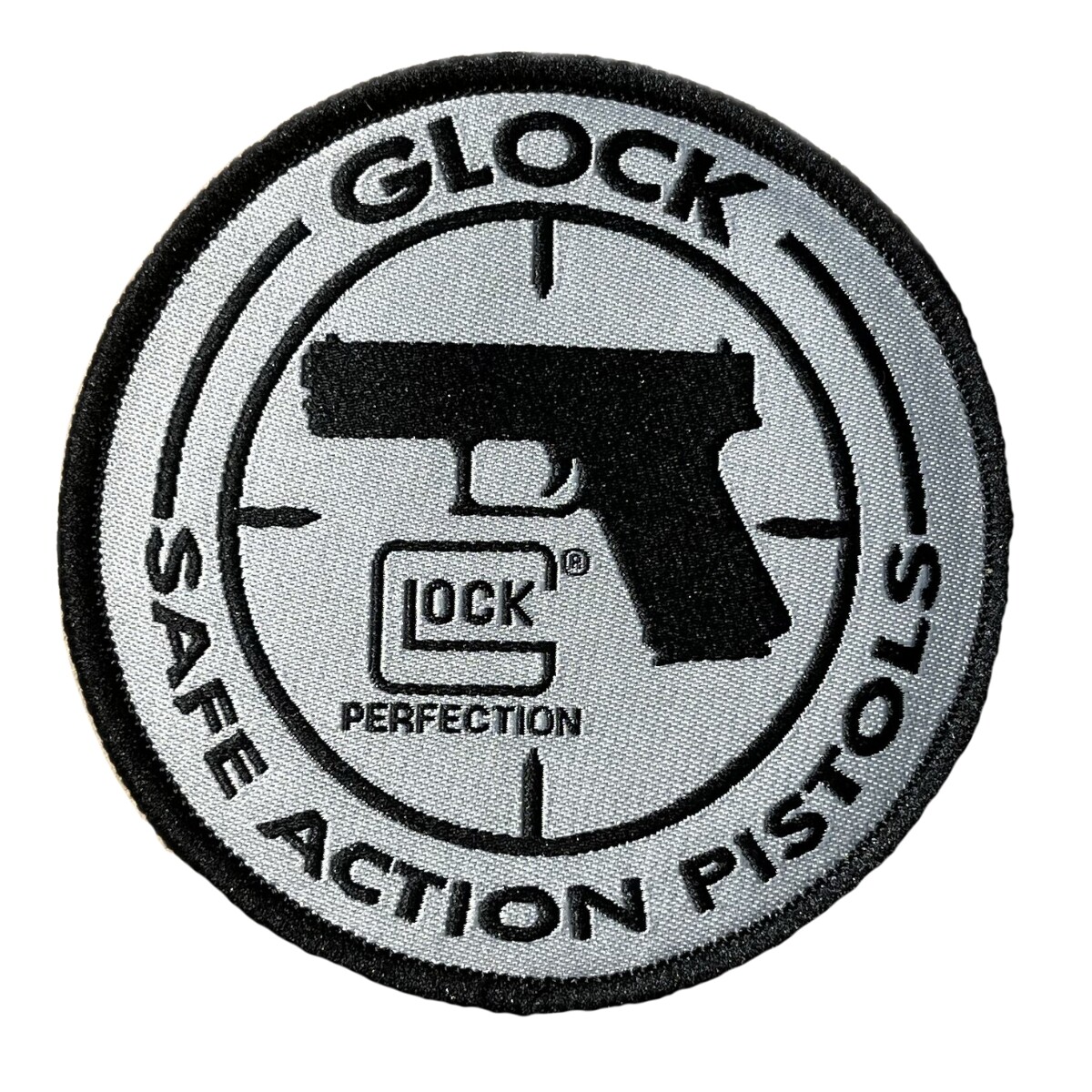 Parche bordado Glock Safe Action Pistols - Gris 