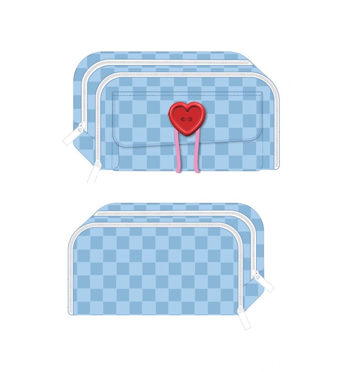 Cartuchera botón - rojo 