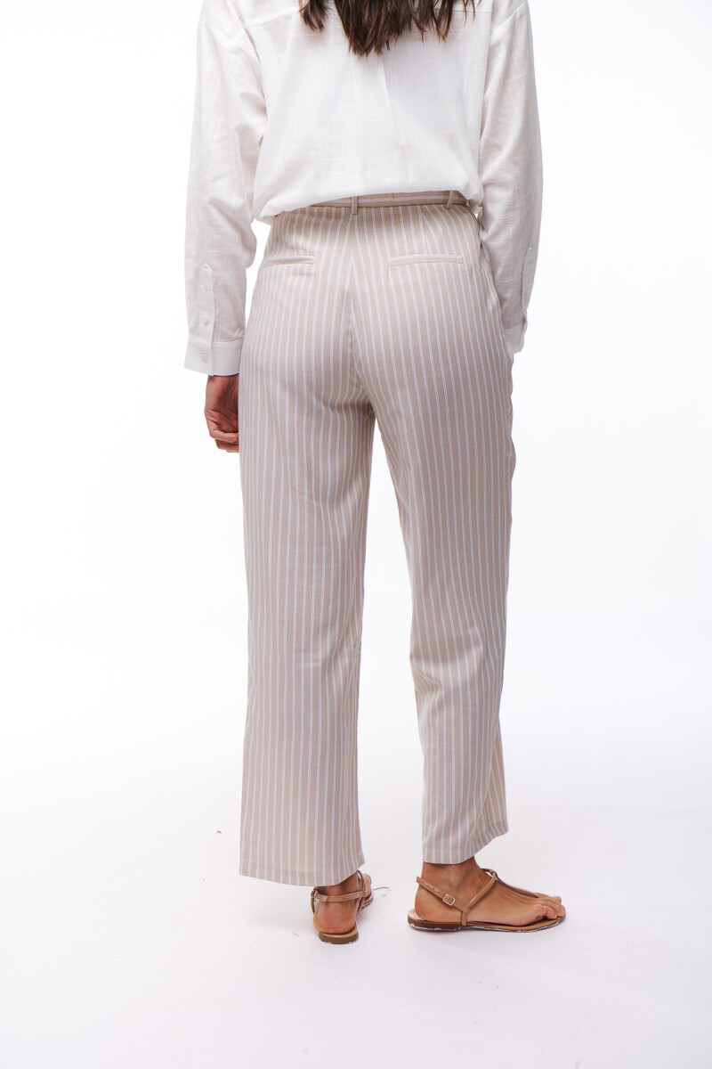PANTALON ALANA BEIGE RAYAS