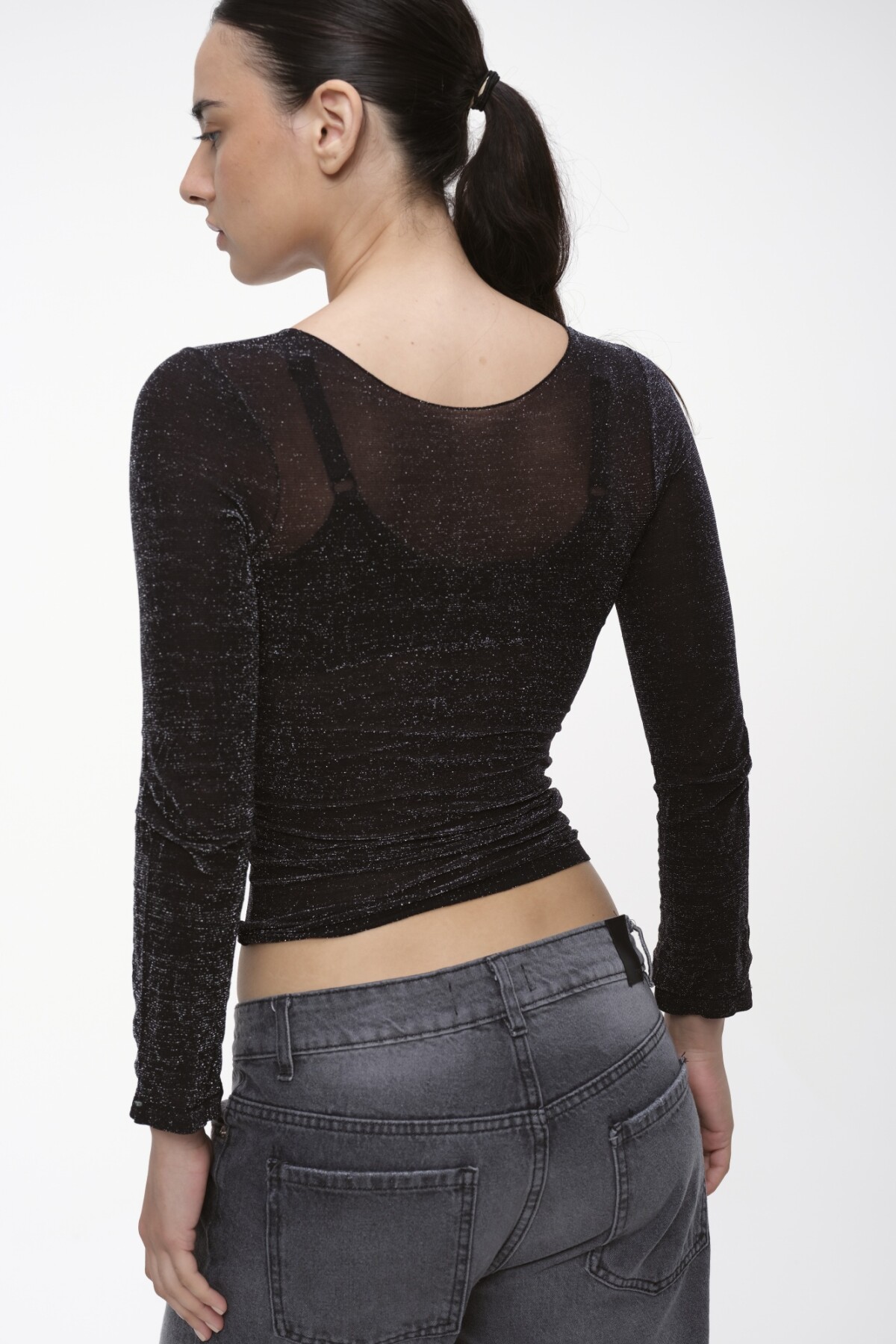 Camiseta Lurex Negro