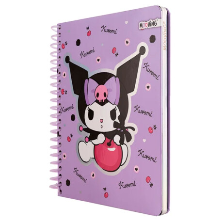Cuaderno Mooving Premium 1/2 Oficio Kuromi fondo violeta