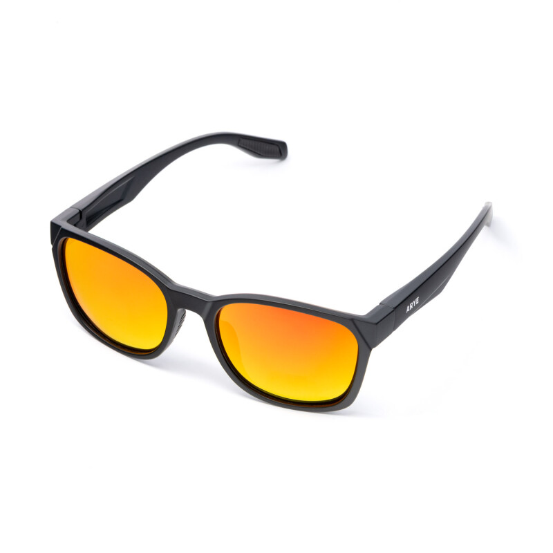 Lentes De Sol Arye 26103 Polarizados Para Protección Visual Diseño Moderno UV Negro Brillante Rojo