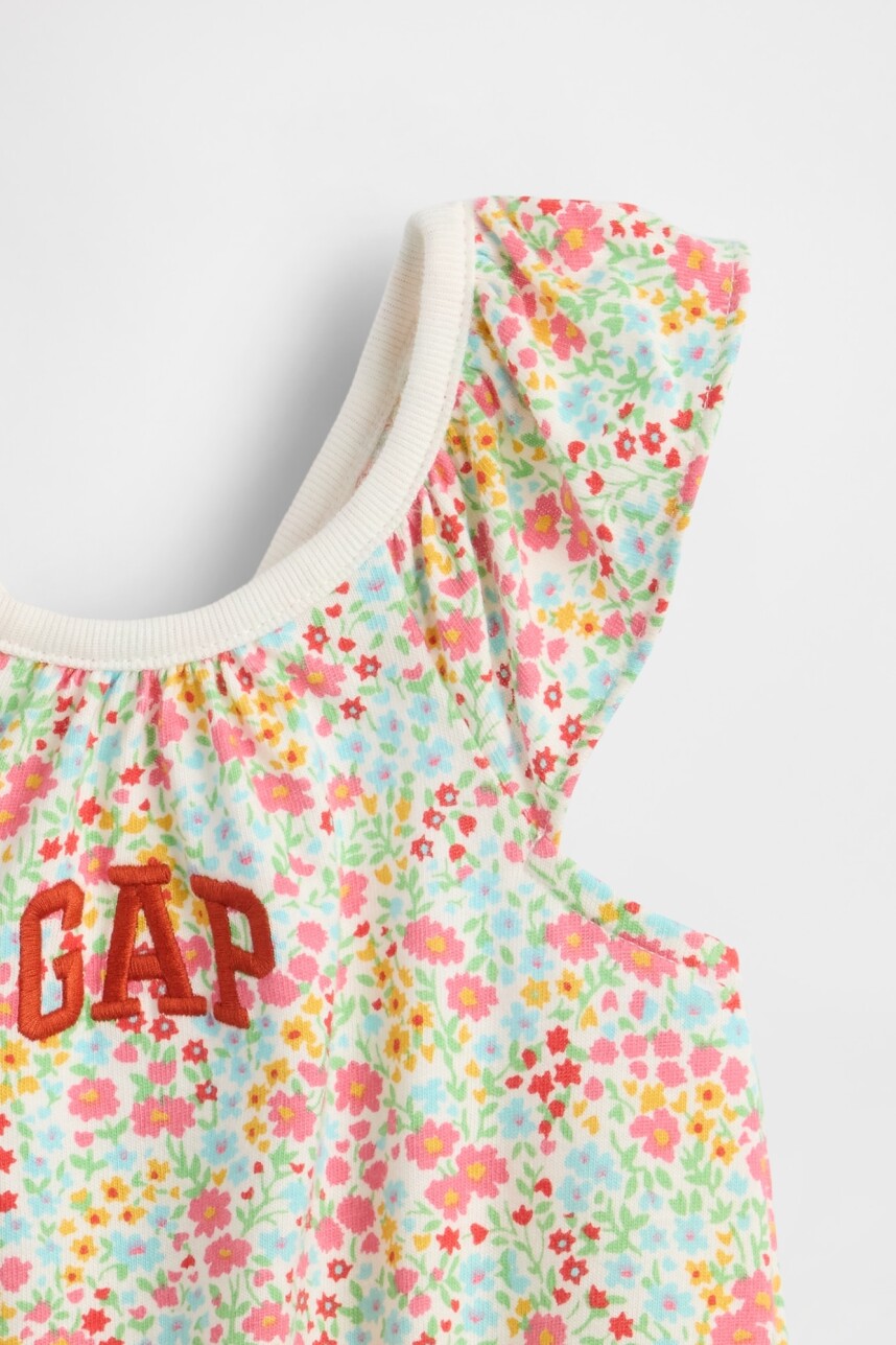 Enterito Logo Gap A Rayas Bebé Pink Floral