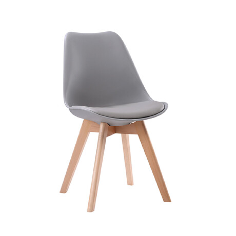 SILLA DE COMEDOR EAMES ACOLCHONADA Silla Eames Gris con Asiento Acolchado
