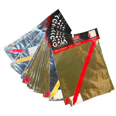 Kit Regalo facil Metalizado 30 x 45 cm Plateado