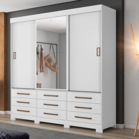Ropero Abba 3 puertas Deslizante NT5030 Notavel Blanco Ropero Abba 3 puertas Deslizante NT5030 Notavel Blanco