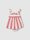 Vestido Rayas Tirantes Naranja