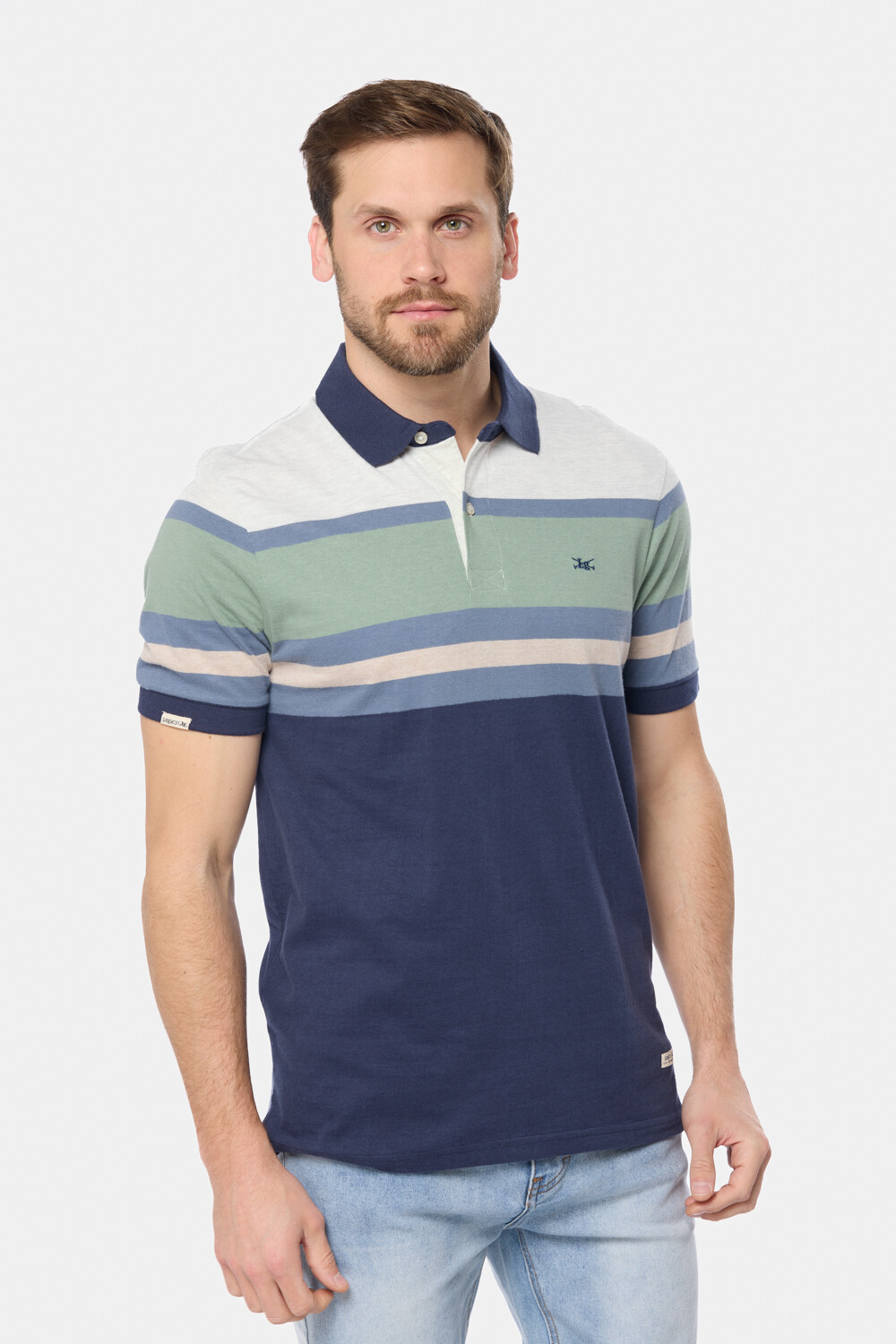 REMERA POLO RAYADA Verde