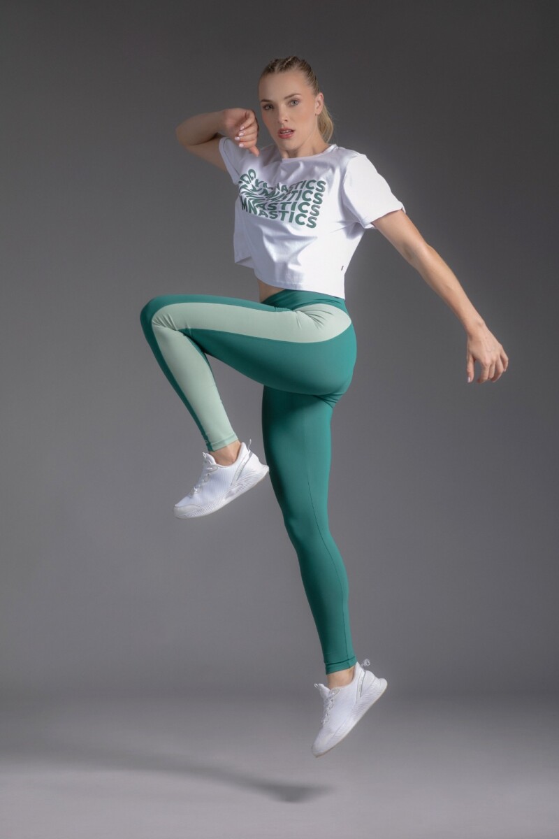 Legging Combinado. Verde Agua.