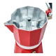 Cafetera Italiana Espresso 6 Tazas Aluminio Rojo