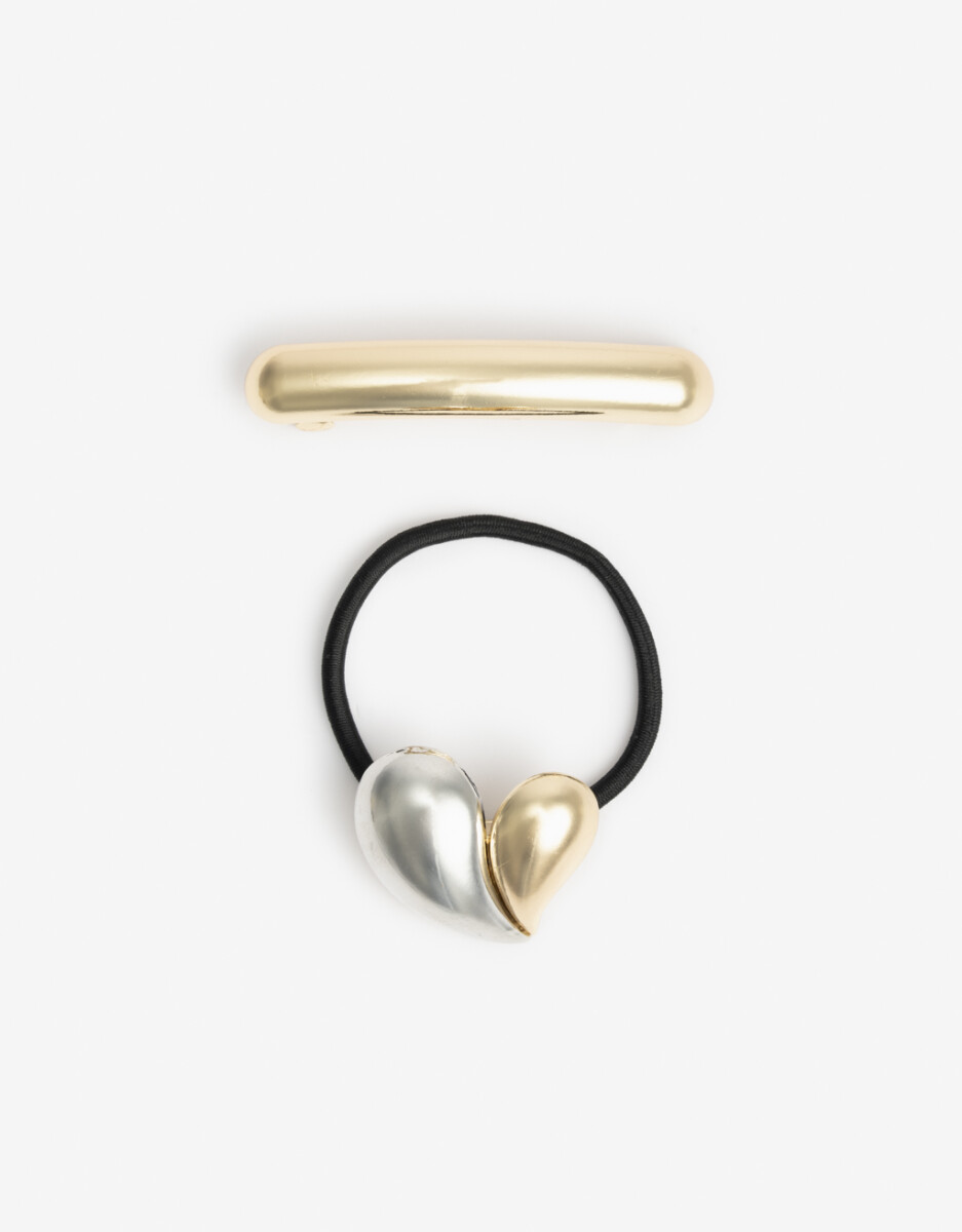 Set De Hebilla Y Gomita Elástica Cuff 