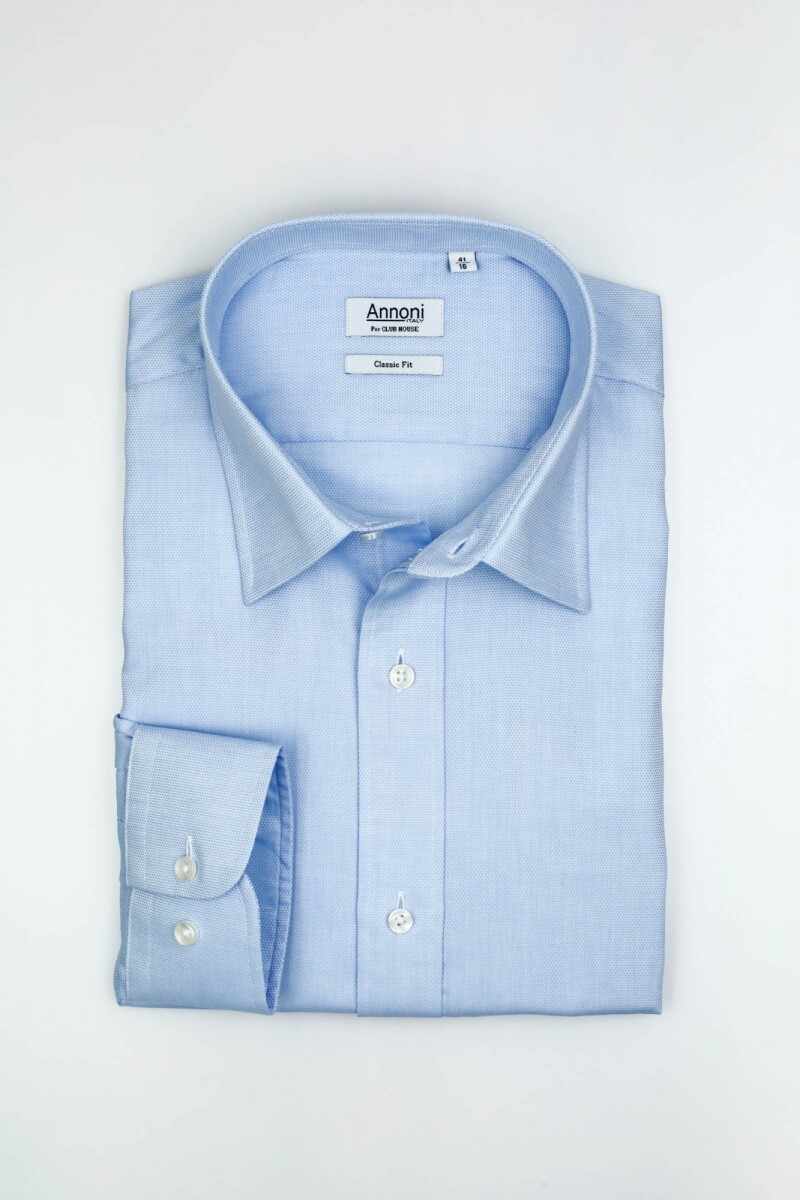Camisa Annoni Royal Oxford - Celeste 