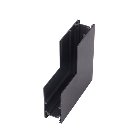 Conector en L vertical p/riel negro 100x100mm IX4313