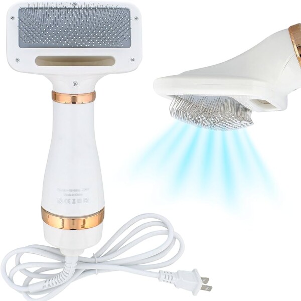 Cepillo Secador De Pelo Perro Gato Mascotas Peine 300w Color Variante Dorado