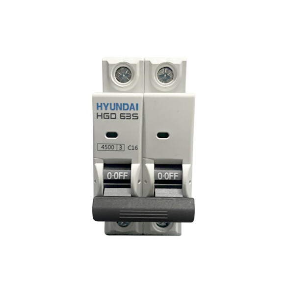 Llave térmica HGD63S din 2P 16A 4,5kA HY1216S