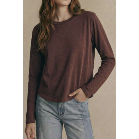 Remera Algodon Lavado Marron