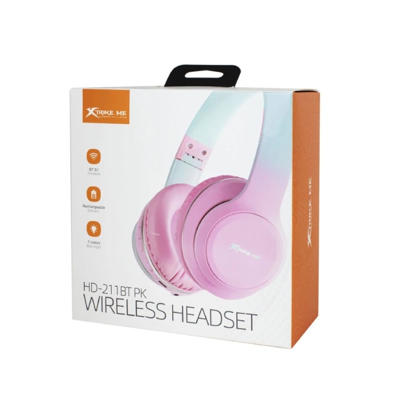 Auriculares INALAMBRICOS BLUETOOTH VINCHA XTRIKE ME ROSA HD-211BT Auriculares INALAMBRICOS BLUETOOTH VINCHA XTRIKE ME ROSA HD-211BT