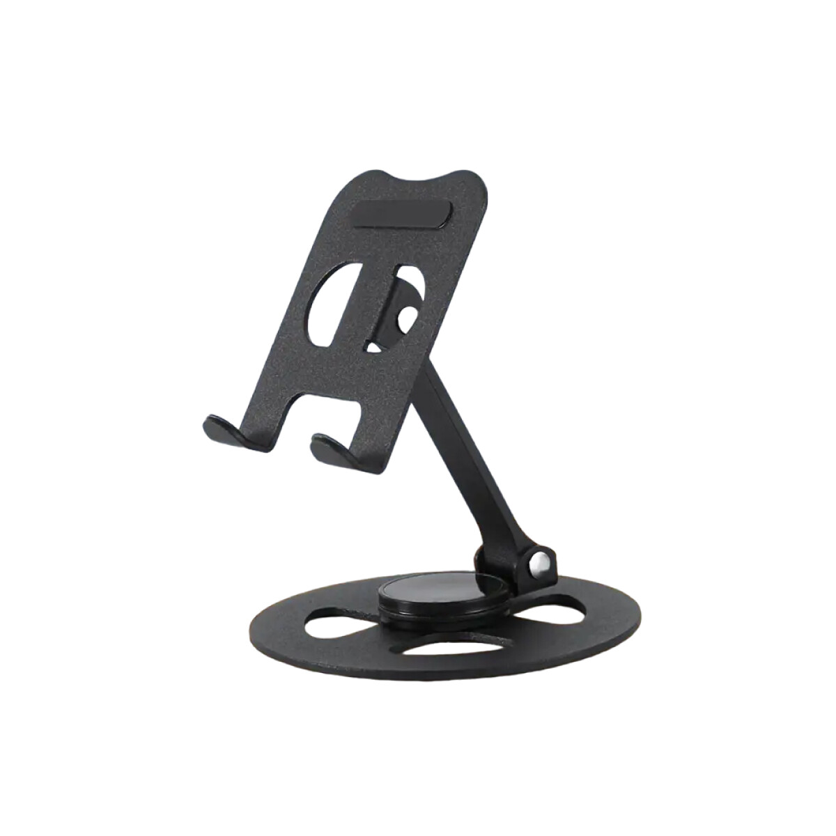 Soporte De Metal Giratorio Para Celular O Tablet - Negro 