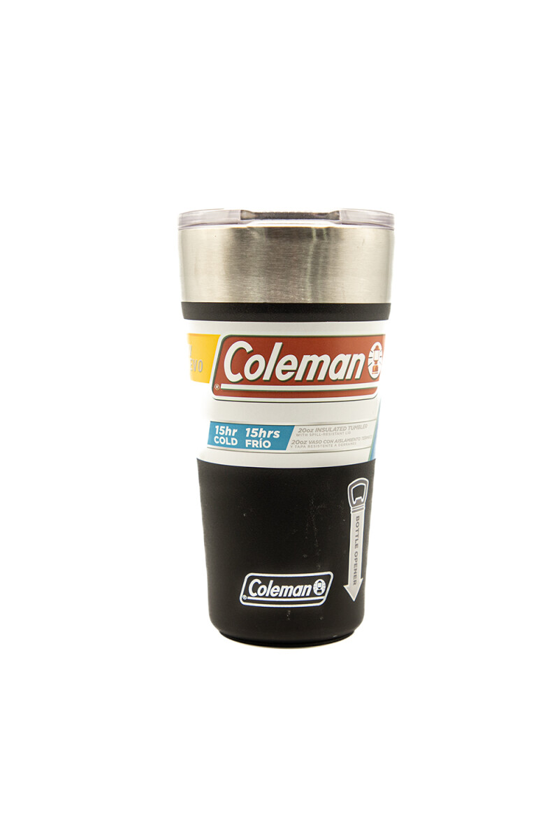 COLEMAN VASO CON TAPA Y ABRIDOR NEGRO
