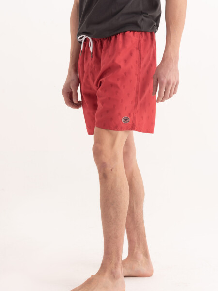 Short de baño estampado Arabesco Coral