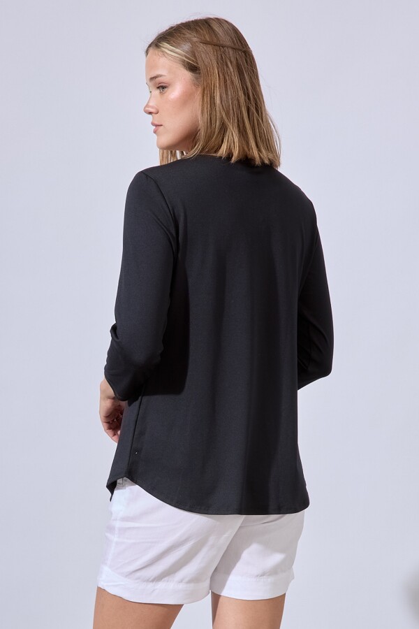 Blusa Keyhole NEGRO