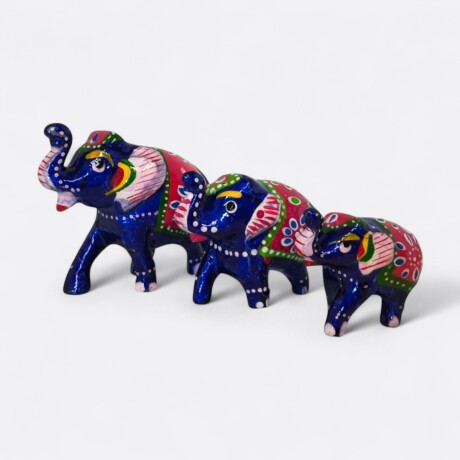 Familia De Elefante x3 Azul