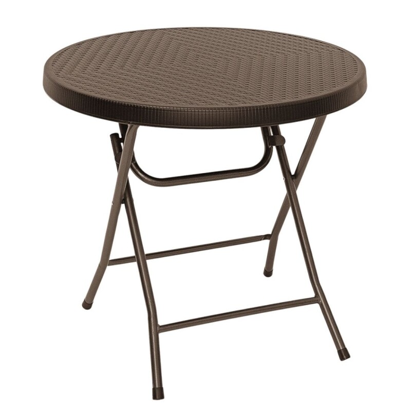 MESA REDONDA PLEGABLE RATTAN • 70x75cm MESA REDONDA PLEGABLE RATTAN • 70x75cm