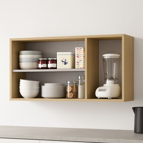 Mueble Aéreo de Cocina Modular Gloria 120 cm 3 Puertas 1 Estante Castaño / Off White Mueble Aéreo de Cocina Modular Gloria 120 cm 3 Puertas 1 Estante Castaño / Off White