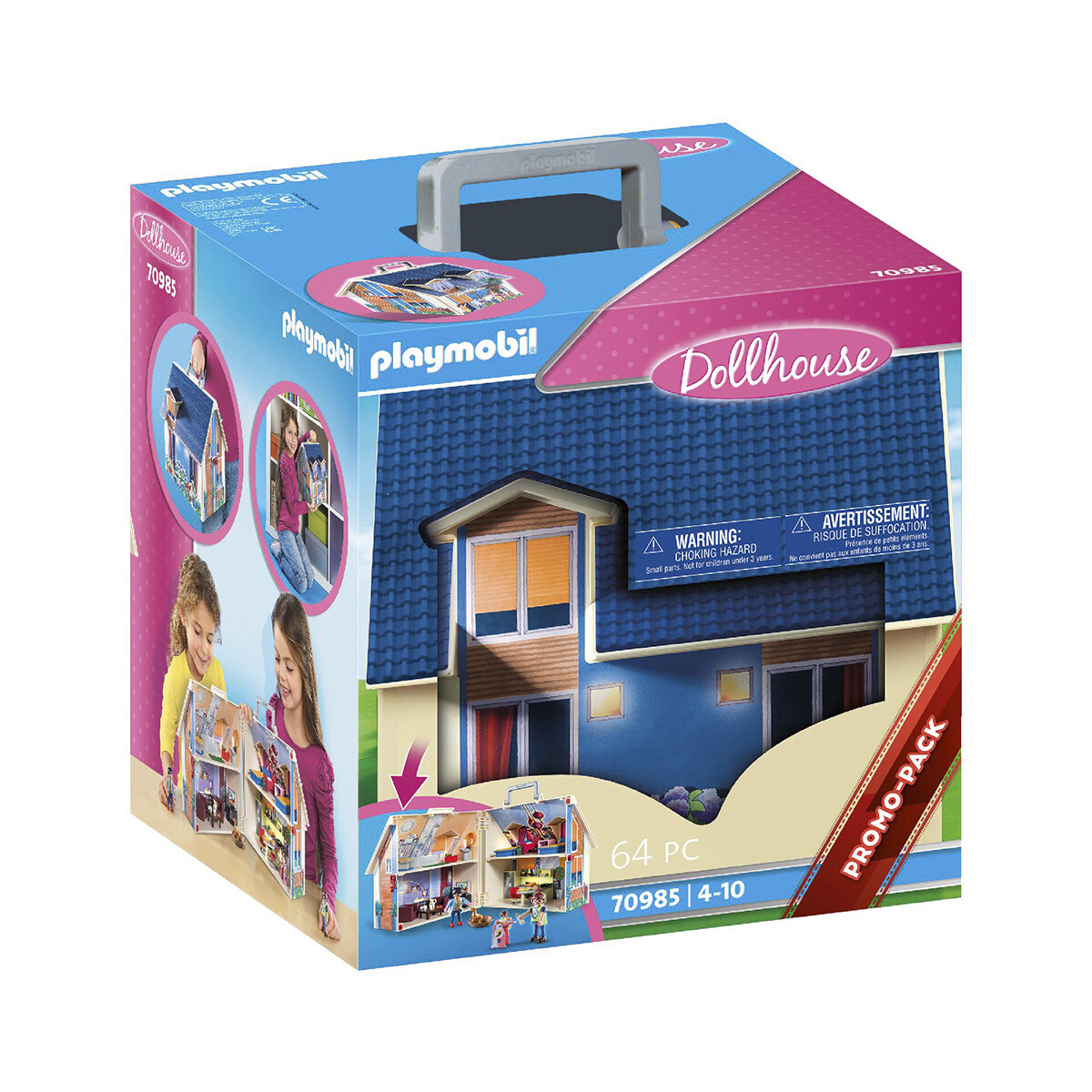 Valija de Casa de Muñecas Playmobil 64 Piezas con Figuras 