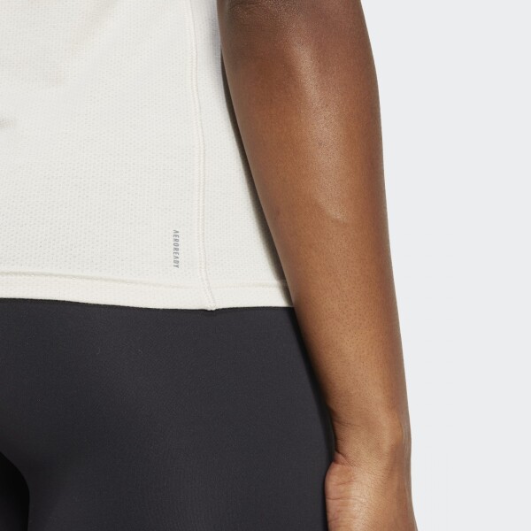 Remera Adidas Train Essentials Big Logo Beige