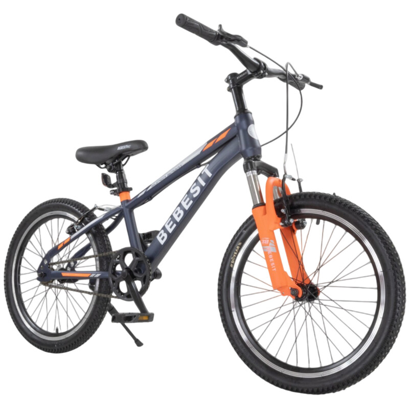 Bicicleta Infantil Bebesit Canyon Rodado 20 Mountain Bike Con Suspensión Naranja