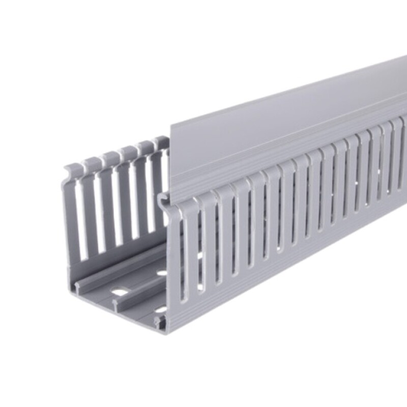 CABLECANAL 60X60MM GRIS RANURADO calado angosto CABLECANAL 60X60MM GRIS RANURADO calado angosto