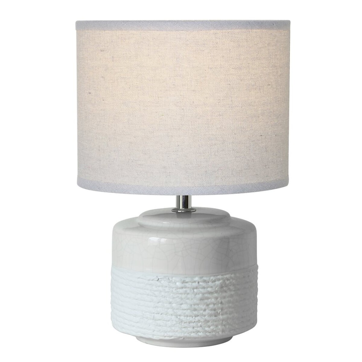LAMPARA DE MESA CERAMICA D20x31CM SISAL BLANCO 