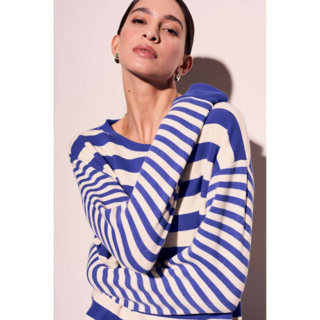 Sweater Rayado Multi Azul Francia