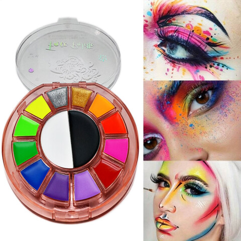Paleta de sombras e iluminadores, pintura facial profesional Paleta De Sombras E Iluminadores, Pintura Facial Profesional