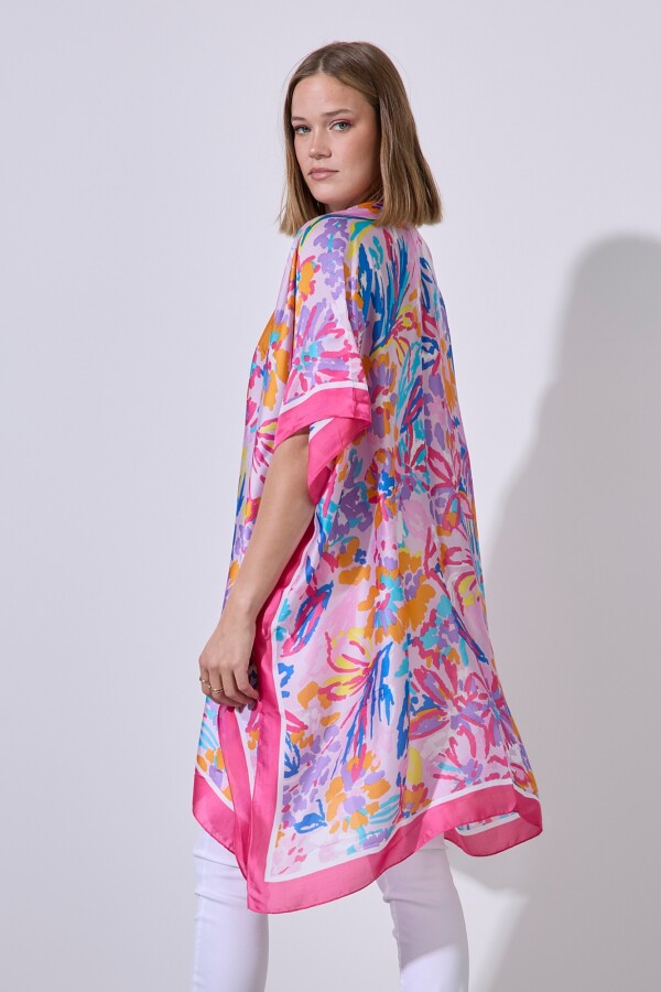 Kimono Flores MULTI/FUCSIA