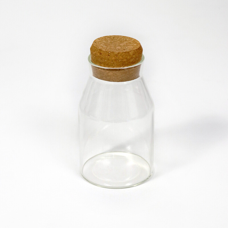 FRASCO DE VIDRIO C/TAPA 9X17.5CM Unica