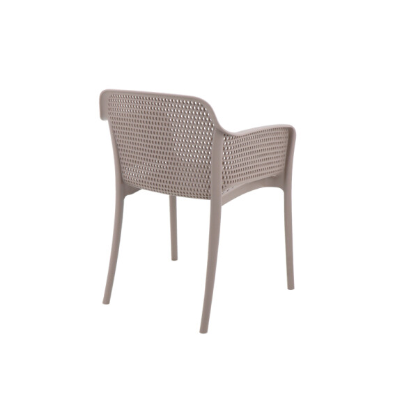 Silla apilable gamuza "GABRIELA" con posabrazos -TRAMONTINA TD0667