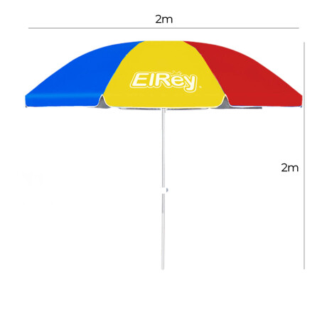 Sombrilla Playa Jardín 2m UV50 Camping Aluminizada Multicolor