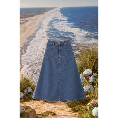 FALDA POMELA DENIM Azul