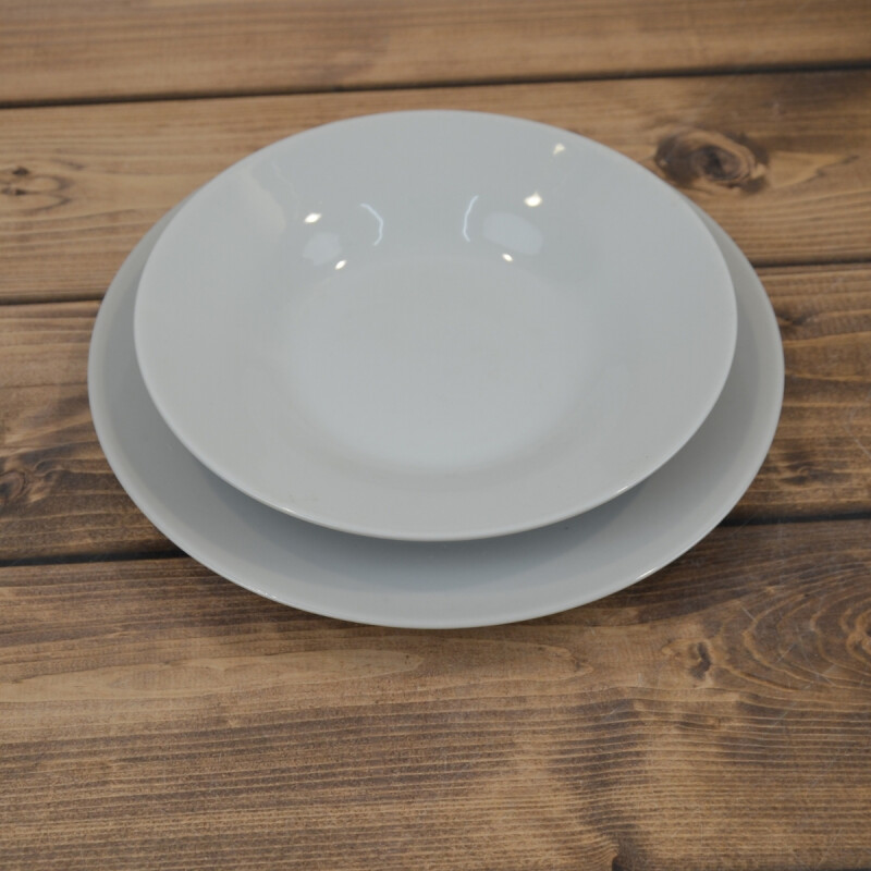 Juego Vajilla 12pcs cerámica D25/18/20cm BLANCO